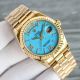 New Yellow Gold Rolex Day Date 36mm Turquoise Roman Dial M128238-0071 Replica Watch (9)_th.jpg